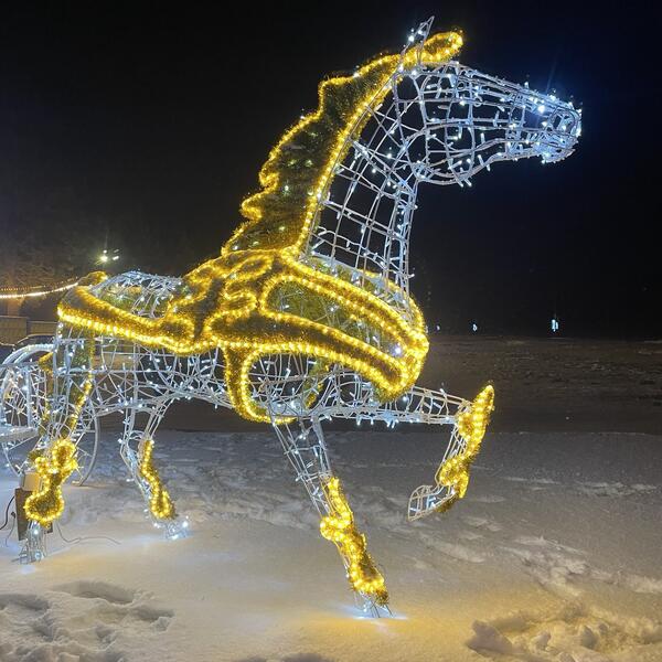 Световая уличная фигура Лошадь серия Каркас Световая уличная фигура Лошадь серия Каркас