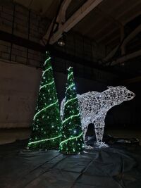 Уличная световая фигура Медведь Серия Ажур