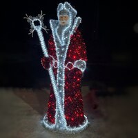 Световая уличная фигура Дед Мороз серия Мишура