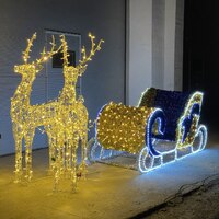 Световая фигура Сани со скамьей