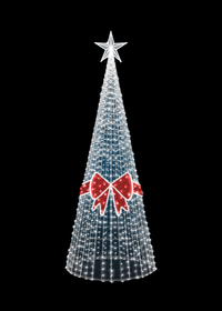 Новогодняя декорация Елка с бантом - 3D