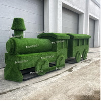 Паровоз с вагоном (Д-6м) - топиари