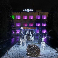 Световая уличная композиция Семья Оленей 1,9 м 220В серия Каркас