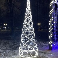 Световая елка конус Завитки 2,5 м