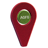 Искусственный топиари - Метка на карте с логотипом