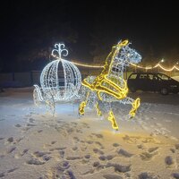 Световая композиция Карета и лошадь в упряжке 24 В