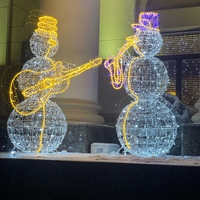 Световая уличная фигура Снеговики с инструментами