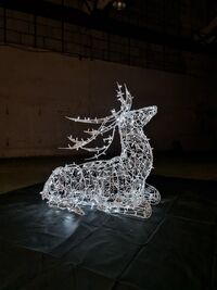 Световая уличная фигура Олень 2,5 м Ажур Серия Лежачий